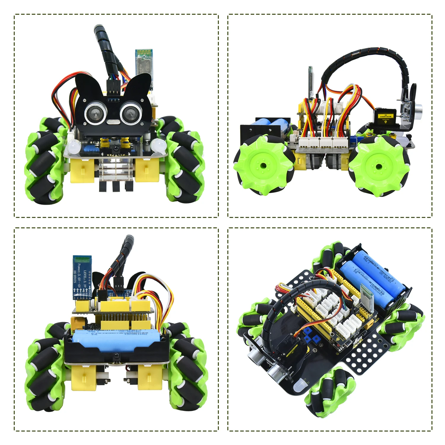 Keyestudio Mecanum 4WD Robot Car for Arduino Robot Car Kit Smart DIY Project for Adults STEM Programming Set Easy Assembly