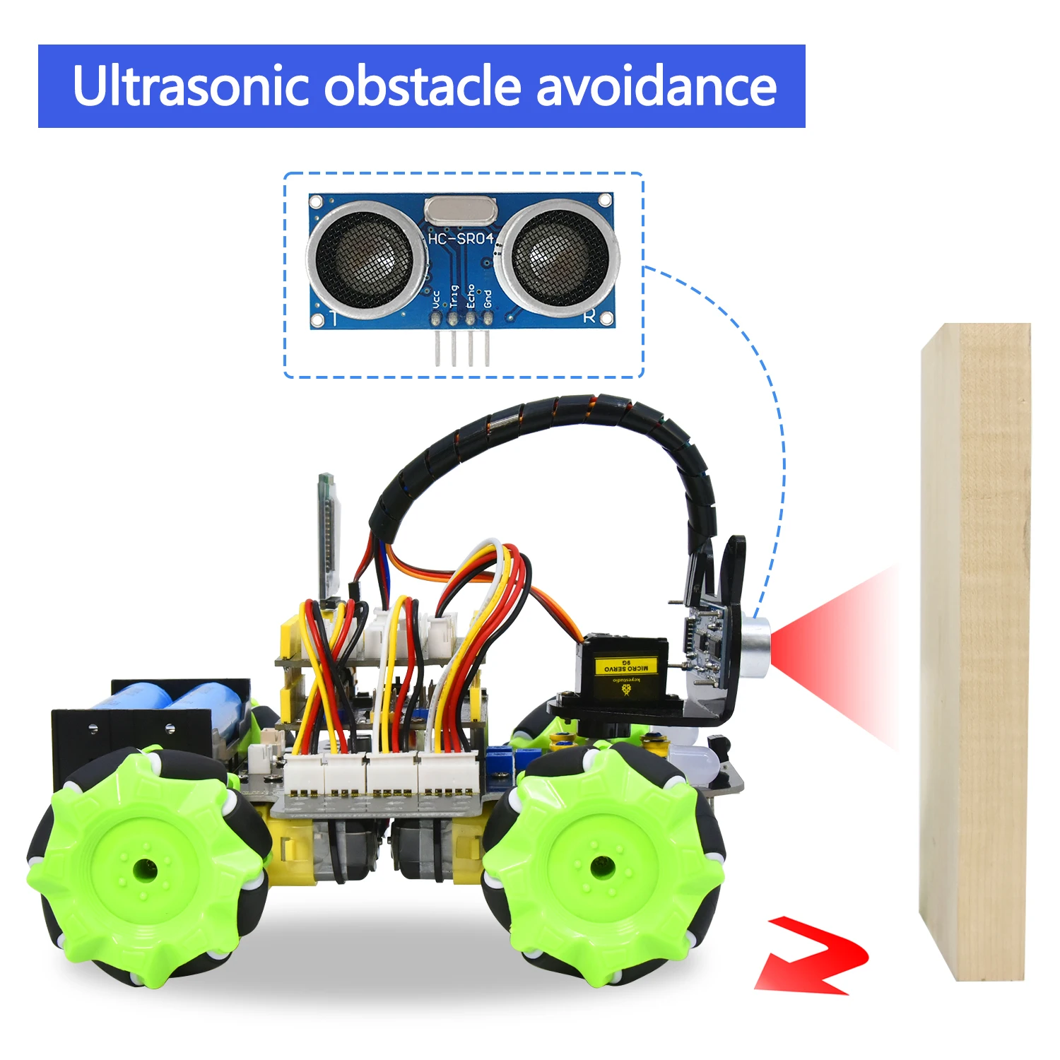 Keyestudio Mecanum 4WD Robot Car for Arduino Robot Car Kit Smart DIY Project for Adults STEM Programming Set Easy Assembly