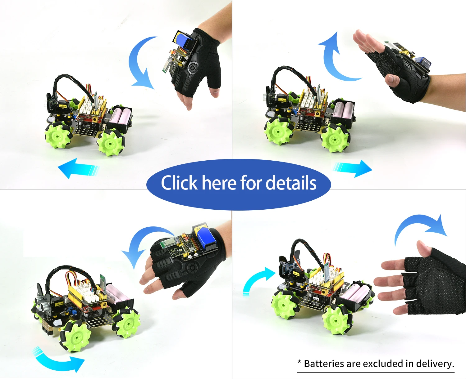 Keyestudio Mecanum 4WD Robot Car for Arduino Robot Car Kit Smart DIY Project for Adults STEM Programming Set Easy Assembly