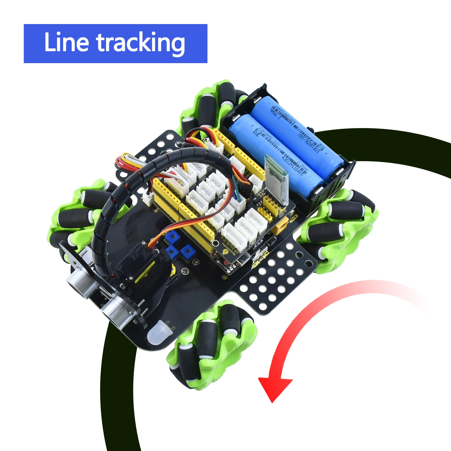 Keyestudio Mecanum 4WD Robot Car for Arduino Robot Car Kit Smart DIY Project for Adults STEM Programming Set Easy Assembly