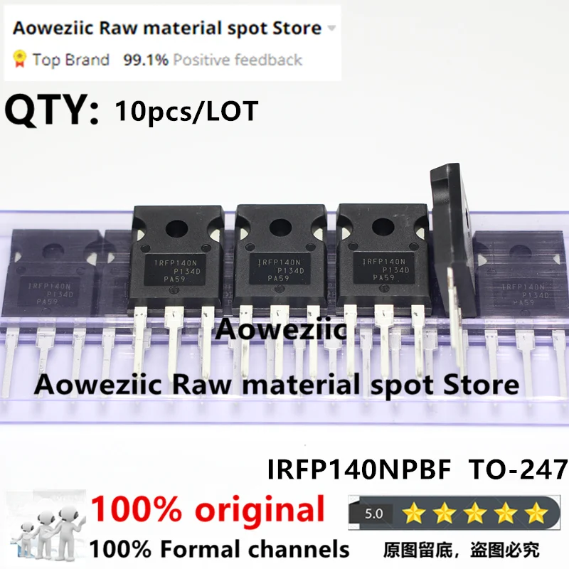 Aoweziic 2021+ 100% New Imported Original IRFP9140NPBF IRFP9140N IRFP140NPBF IRFP140N TO-247 P-channel MOSFET 23A 33A 1