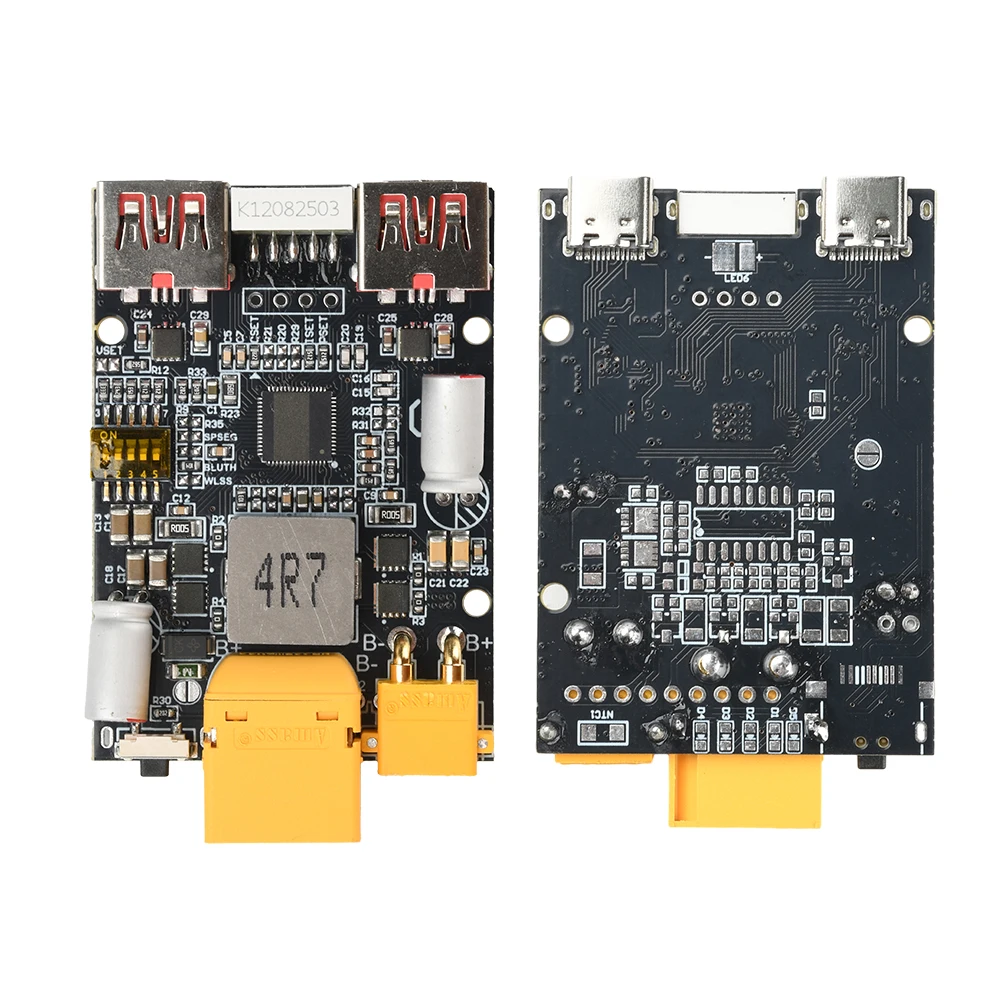2-7S 100W Fast Charging Module Backup Power DIY Mainboard TYPE-C USB XT60 XT30 Compatible with Lithium Iron Phosphate Batteries