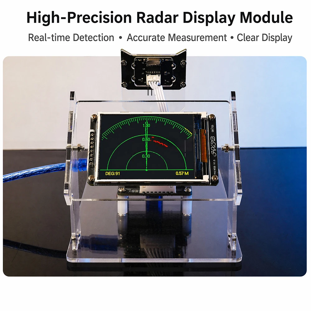 Ultrasonic Radar Scanner Kit DIY Open Source with LCD Display Windows PC Real-Time Screen for Maker STEM Programming Learning