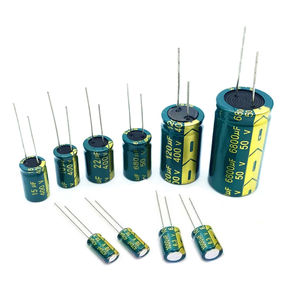 50-1000pcs 10V 16V 25V 35V 50V 400V High Frequency Low ESR Aluminum Capacitor 100UF 220UF 330UF 470UF 680UF 1000UF 2200UF 3300UF