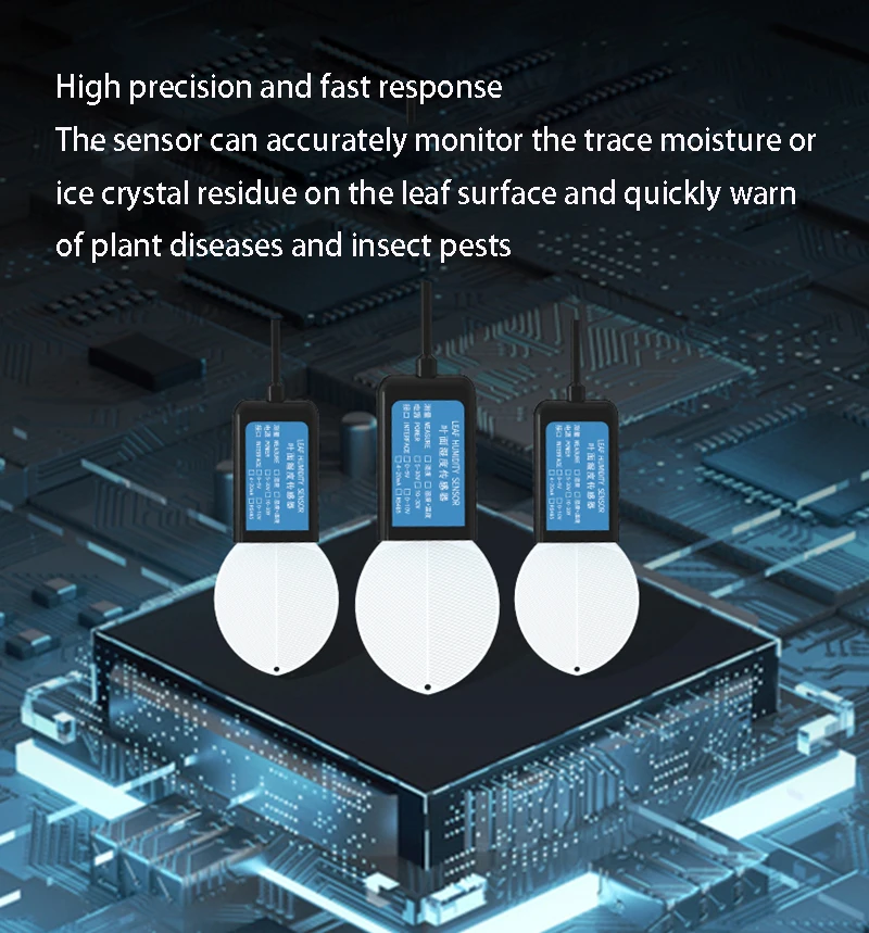 Leaf temperature and humidity sensor transmitter agricultural greenhouse high-precision leaf surface dew moisture detector