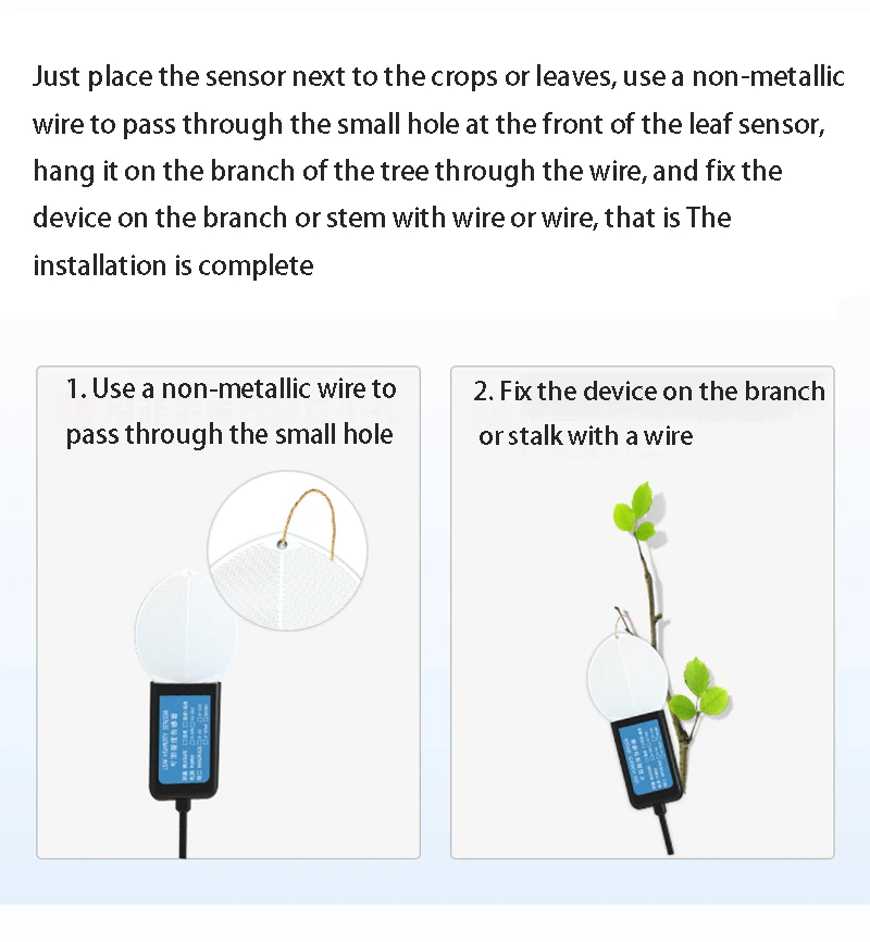 Leaf temperature and humidity sensor transmitter agricultural greenhouse high-precision leaf surface dew moisture detector