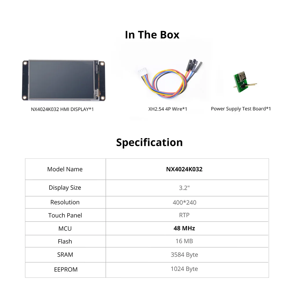 Nextion Enhanced Series HMI RTP LCD Resistive Display 2.4'' 2.8'' 3.2'' 3.5'' Size 1024 Bytes EEPROM/Larger RAM Touch Module