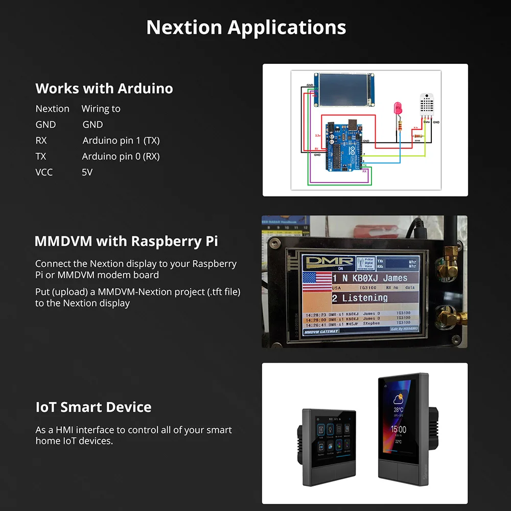 Nextion Enhanced Series HMI RTP LCD Resistive Display 2.4'' 2.8'' 3.2'' 3.5'' Size 1024 Bytes EEPROM/Larger RAM Touch Module