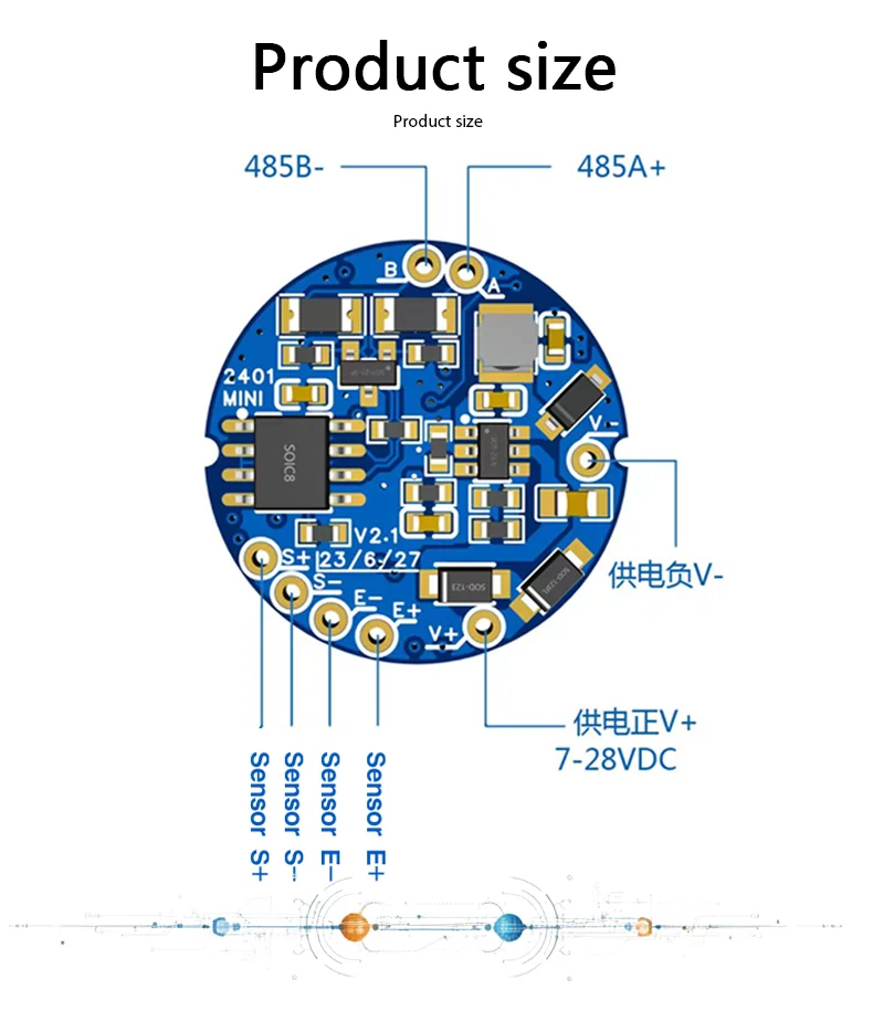 High Precision Load Cell with RS485 Modbus RTU Transmitter Module Weight Sensor 4-20mA 0-10V Analog Signal Amplifier