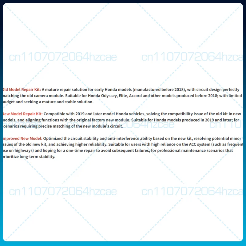 For ACC Multi-Function Camera mudule (P/N: U3000-49) Suitable for Honda Odyssey, Elysion, Accord, Civic, car accessories