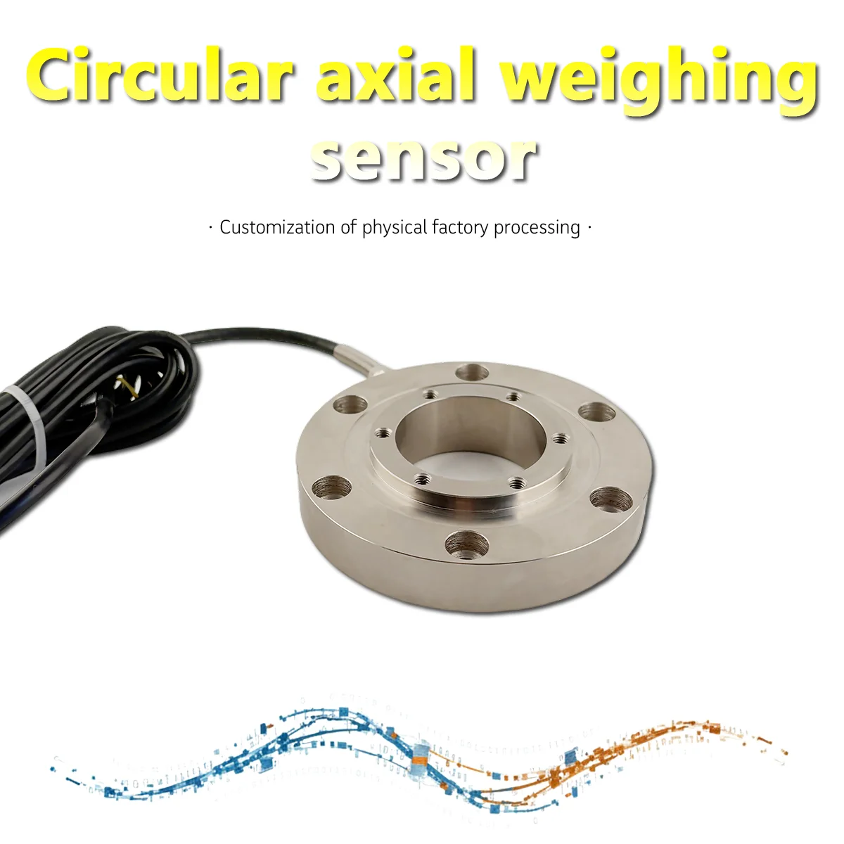 Annular Compression Load Cell Low Profile Pancake Sensor for Material Testing Machine & Assembly Lines 4.Compatible with