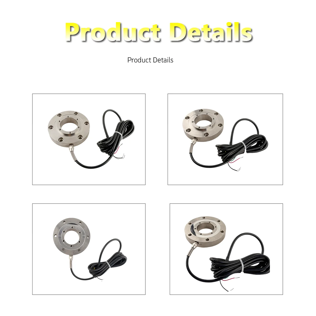 Annular Compression Load Cell Low Profile Pancake Sensor for Material Testing Machine & Assembly Lines 4.Compatible with