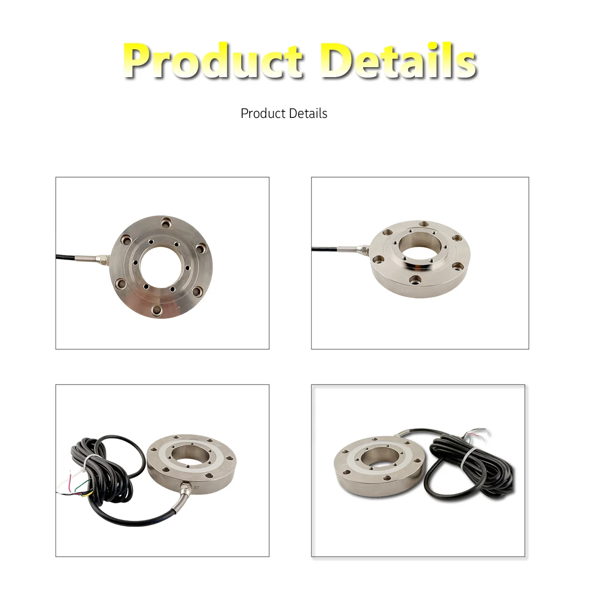Annular Compression Load Cell Low Profile Pancake Sensor for Material Testing Machine & Assembly Lines 4.Compatible with