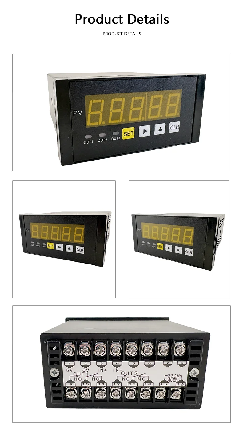 Universal Load Cell Display Meter for Force Pins & Pressure Sensors 5-Digit Red LED Force Indicator Controller