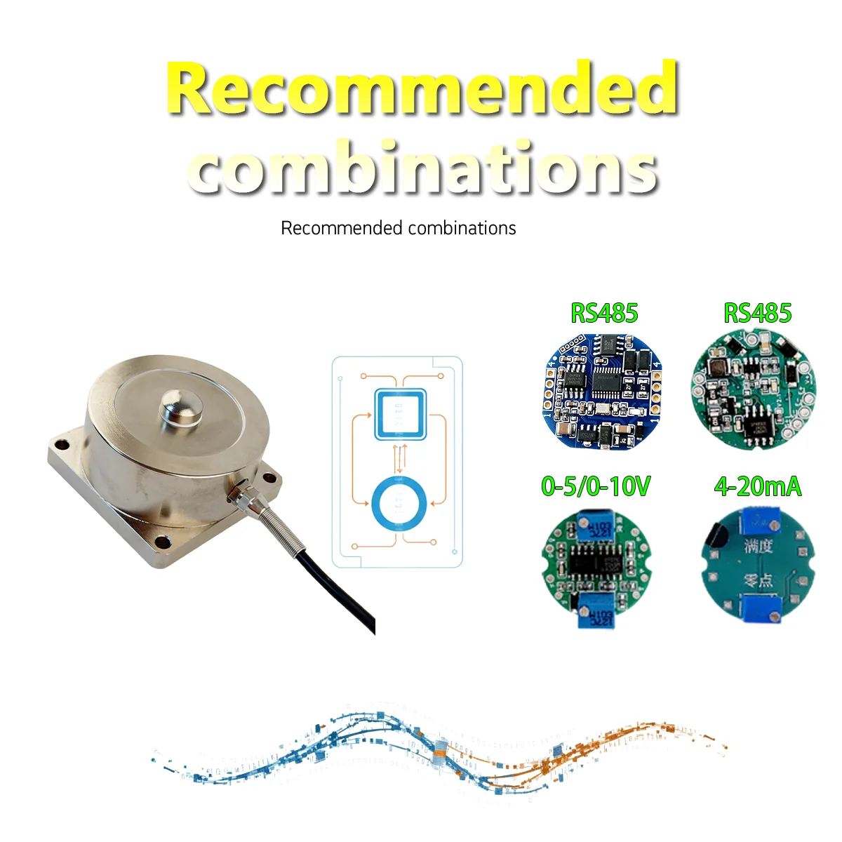 5-50T Spoke Type Weight Sensor High Precision Load Cell with 2m Cable for Crane Scale and Hopper Weighing System Automation