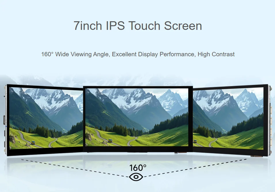 Waveshare ESP32-P4 WIFI6 7inch IPS 1024x600 Touchscreen Display Development Board on ESP32-C6 with OV5647 Camera for DeepSeek