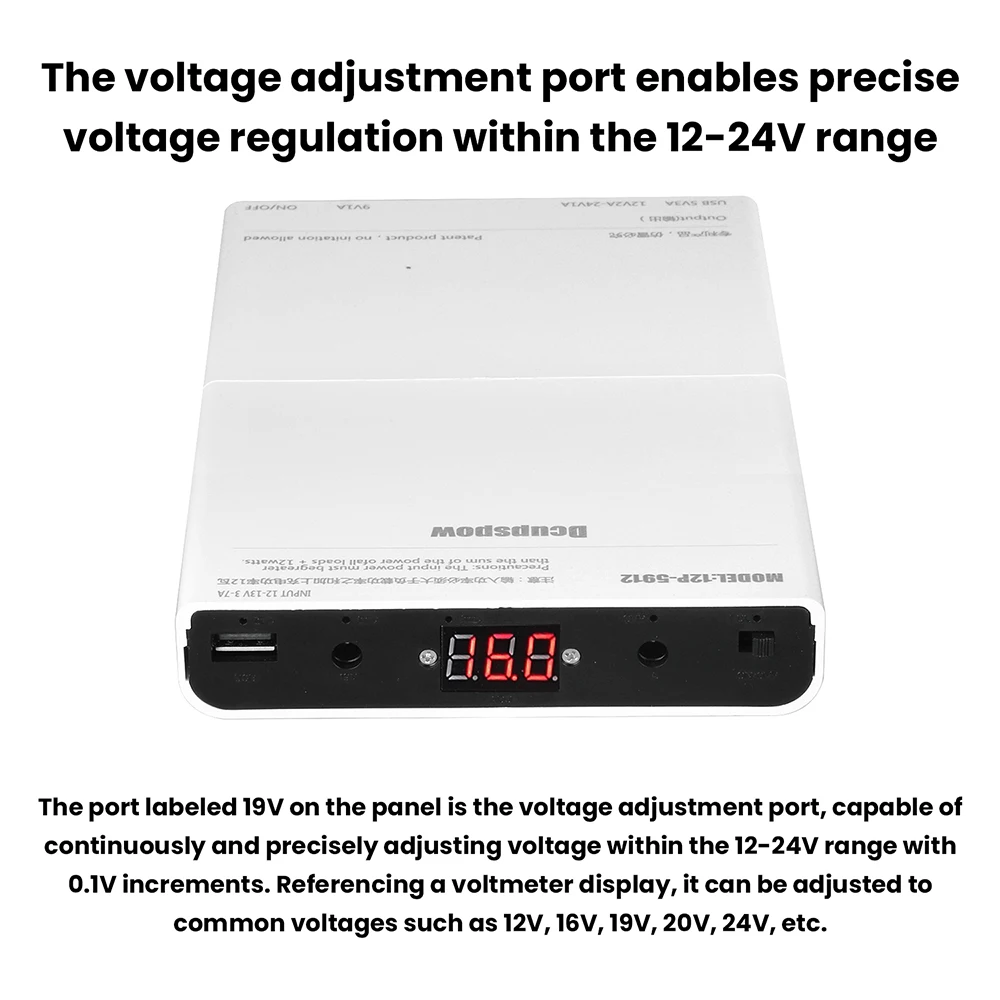DC UPS 12x18650 Battery Power Supply Box DIY Power Bank Kit 5V 9V 12V Output Optical Modem Router Uninterruptible Power Supply