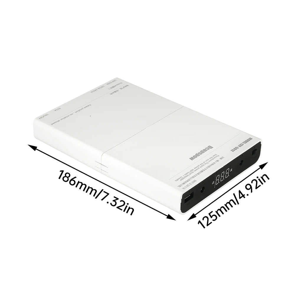 DC UPS 12x18650 Battery Power Supply Box DIY Power Bank Kit 5V 9V 12V Output Optical Modem Router Uninterruptible Power Supply