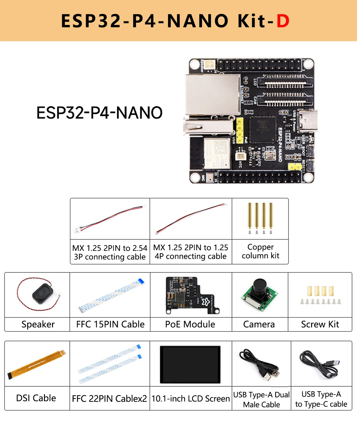 Waveshare ESP32-P4-NANO Development Board Based On ESP32-P4 Chip With RISC-V Dual-core And Single-Core