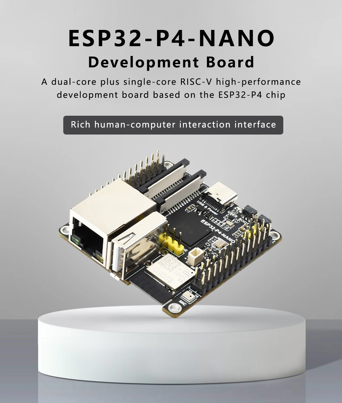 Waveshare ESP32-P4-NANO Development Board Based On ESP32-P4 Chip With RISC-V Dual-core And Single-Core