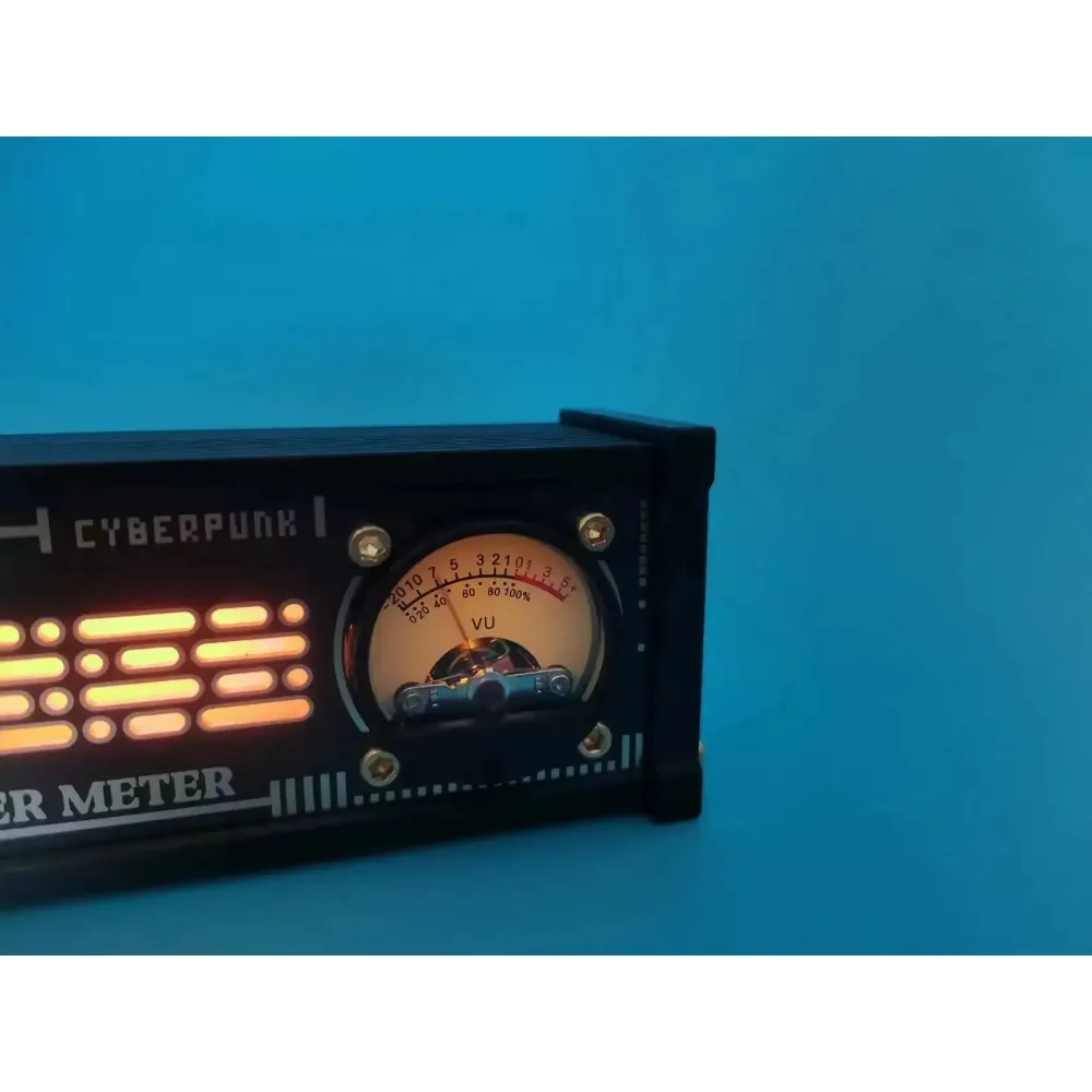 E-Electronic Analog VU Level Meter RGB Light Voice Controller with Backlight Desktop Decorations