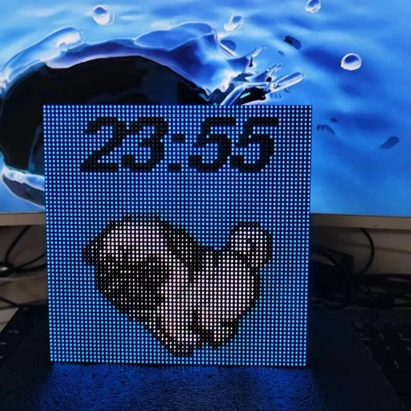 ESP32 WiFi Automatic Calibration Steam Punk Pixel Clock Esports Room Desktop Gift