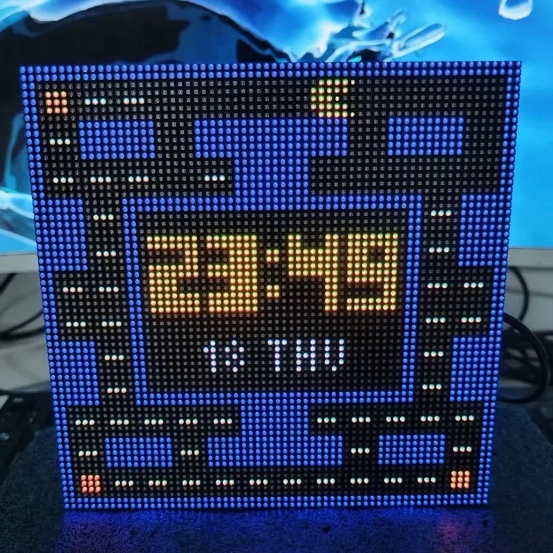 ESP32 WiFi Automatic Calibration Steam Punk Pixel Clock Esports Room Desktop Gift