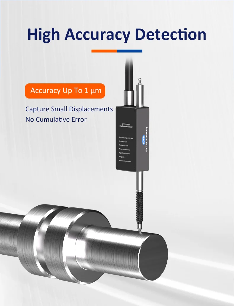 FUWEI FJC03 RS485 High-Resolution Grating Micrometer for Industrial Applications 1μm High-Precision Contact Displacement Sensor