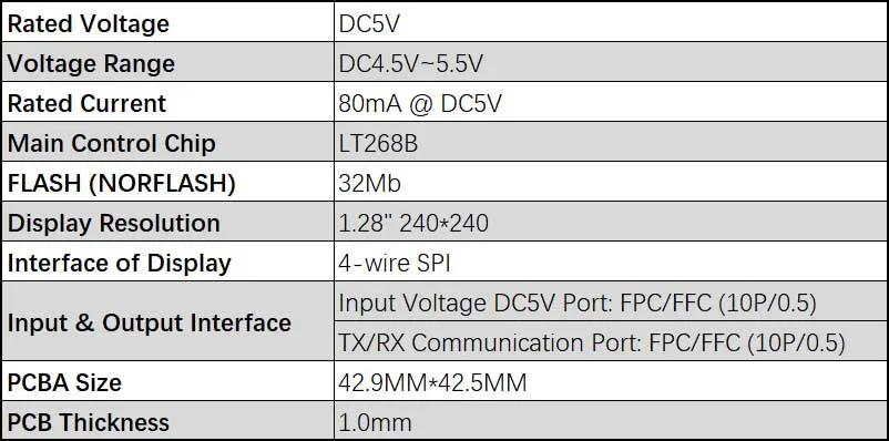 1.28 Inch 240*240 Round Circular Rotary Knob IPS Serial UART UI LCD Module Panel Display Screen Switch Key for 2nd Development