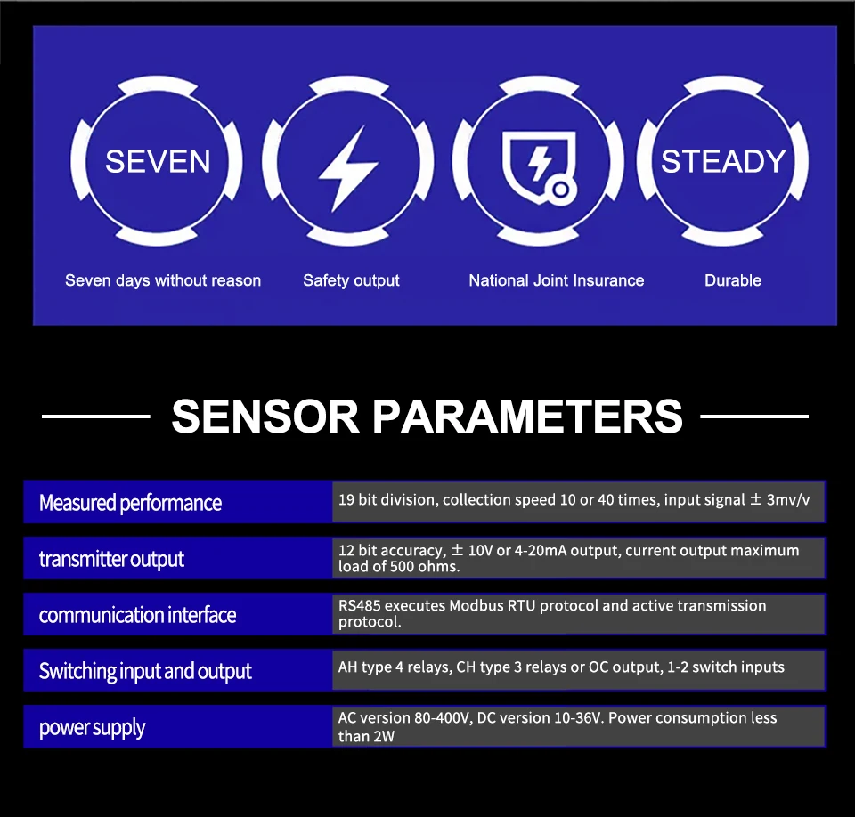 Load Cell Indicator Weighing Sensor Intelligent Control Instrument Display RS485 Industrial Weight Controller Alarm Switch