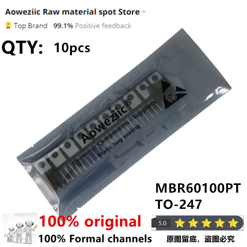 Aoweziic 2024+ 100% New Imported Original MBR60100PT MBR60100 TO-247 Schottky Diode 60A100V