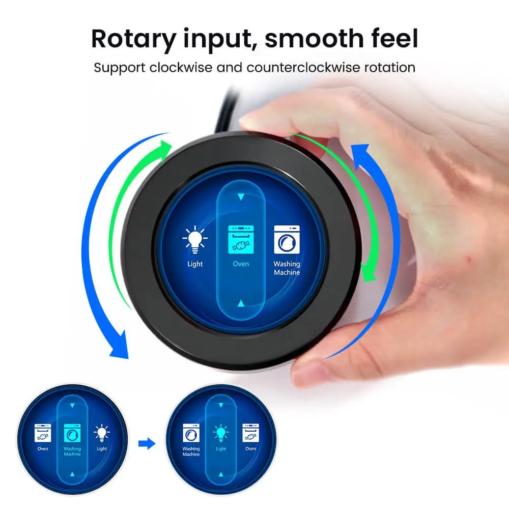 CrowPanel 2.1-inch ESP32 HMI Rotary Display 480*480 IPS Round Touch Knob Screen with UART I2C FPC Interface 2.4G WiFi Support