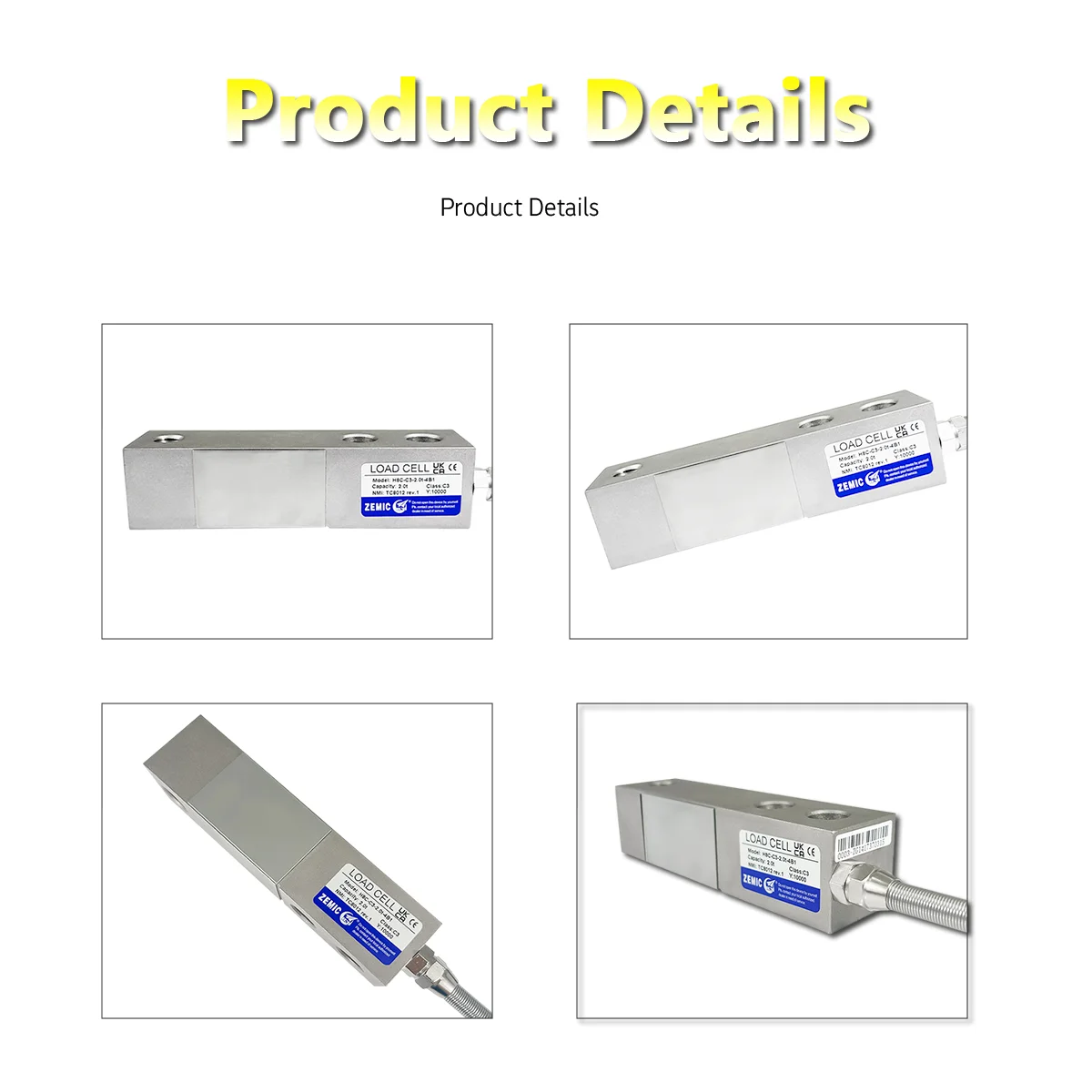 H8C Weight Sensor Shear Beam Load Cell 500kg-10Ton 2mV/V 5-12VDC for Industrial Weighing Systems Cell for Tank Hopper Platform