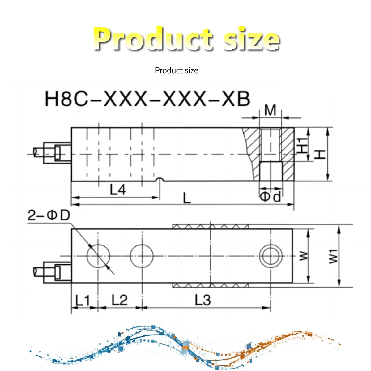 H8C Weight Sensor Shear Beam Load Cell 500kg-10Ton 2mV/V 5-12VDC for Industrial Weighing Systems Cell for Tank Hopper Platform