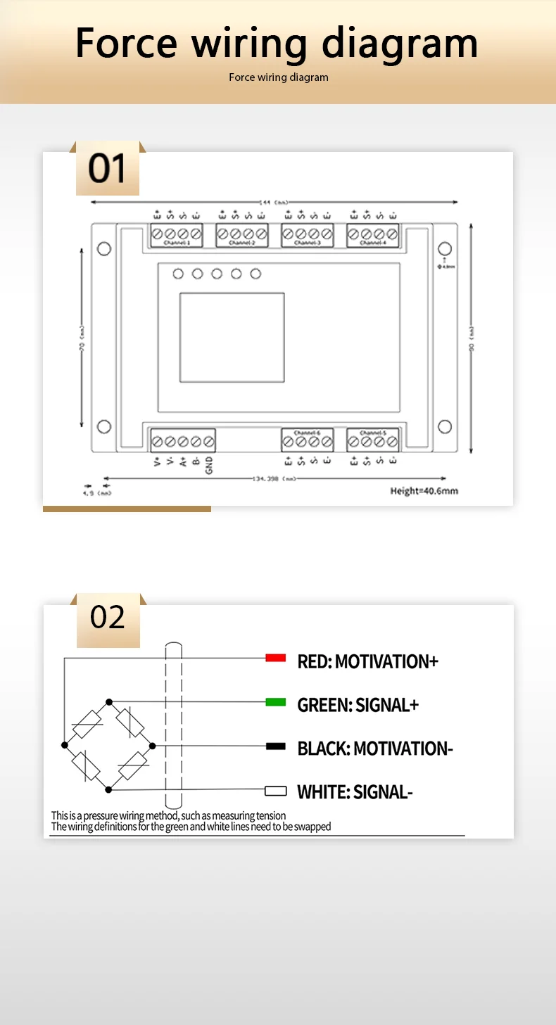 Multichannel Digital RS485 Module MODBUS RTU for Compression Tension Load Cell Measurement Convert Weight Signal Amplification