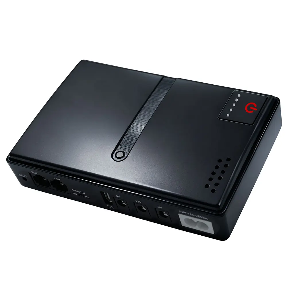 Emergency UPS 5V-24V Adjustable DC Output 0.6A-2A Charger Without 18650 Batteries Desgin for Router CCTV EU Plug AC85-265V Input