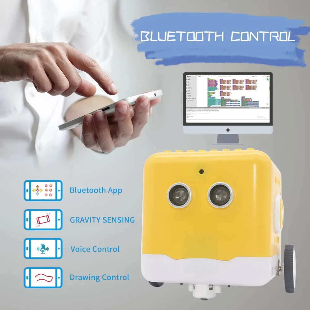 Kidsbits Programmable Robot Kit Coding Robot +28 Projects Tutorials For Arduino Graphical Programming KIDS DIY STEM Educational