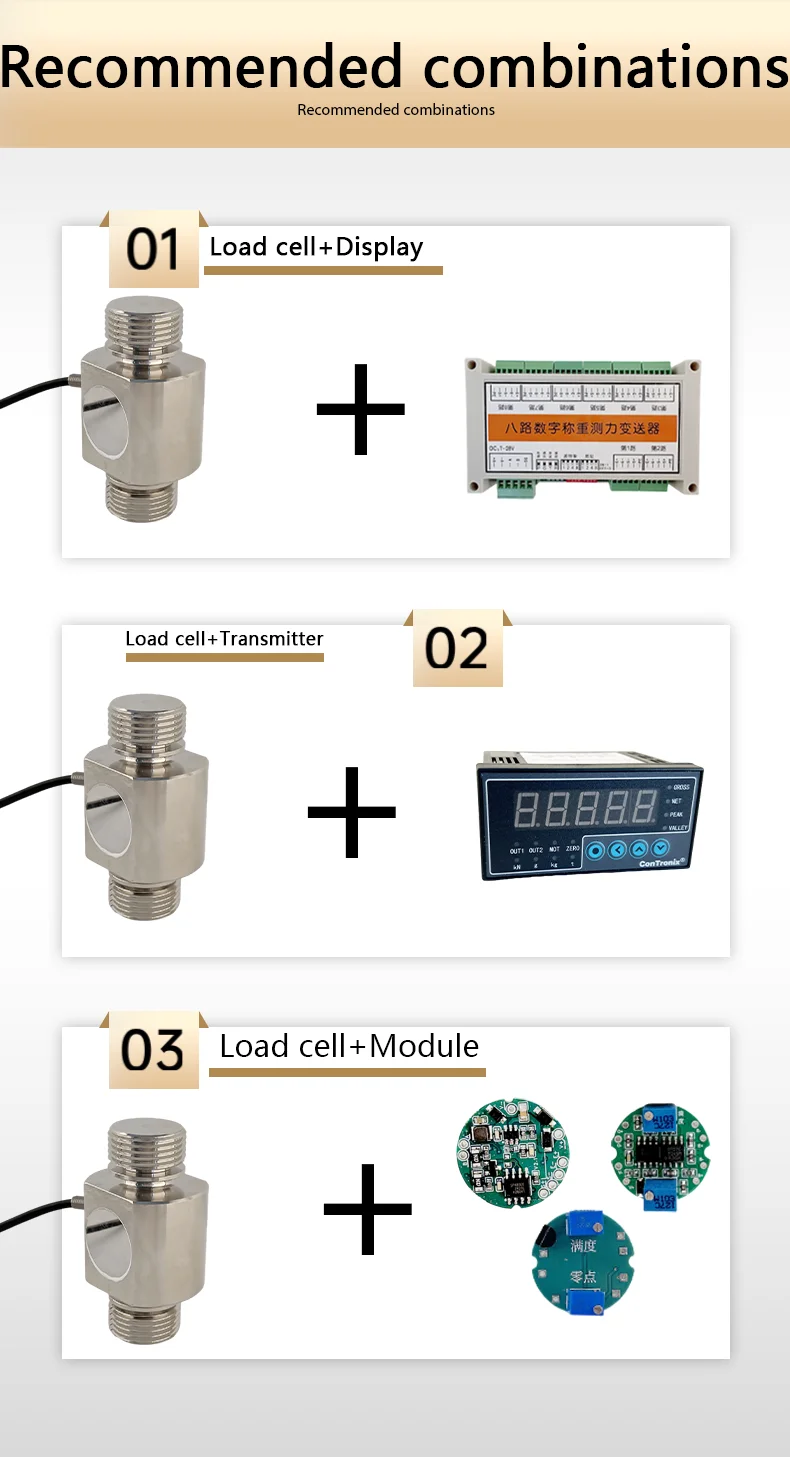 Industrial Column Weight Sensor Load Cell 3T 15T 30T 50T Alloy Steel Tension Compression Load Cell High Sensitivity 2.0mV/V
