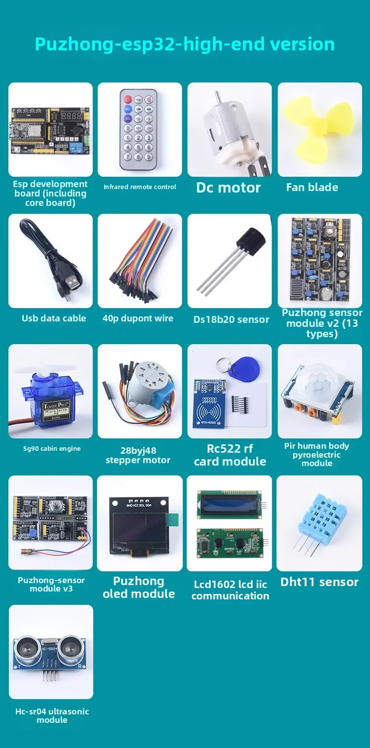 ESP32 IoT Development Kit (3 Versions) - Laser Sensor +20+ Sensors | WiFi Bluetooth Compatible with Arduino/Python