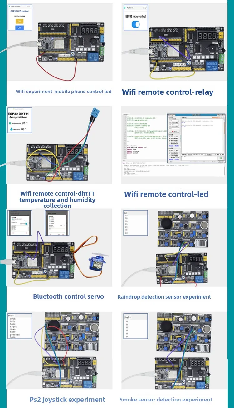 ESP32 IoT Development Kit (3 Versions) - Laser Sensor +20+ Sensors | WiFi Bluetooth Compatible with Arduino/Python