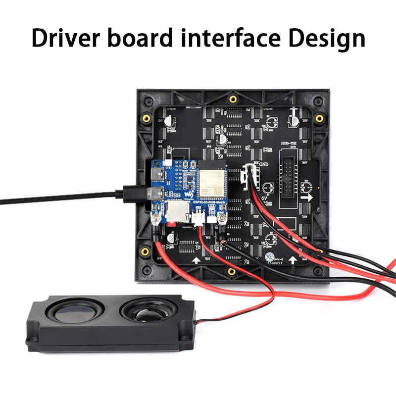 ESP32-S3 RGB Matrix Driver Board With ESP32-S3-N32R16 Module Support LED Display Screens for HUB75 RGB Matrix