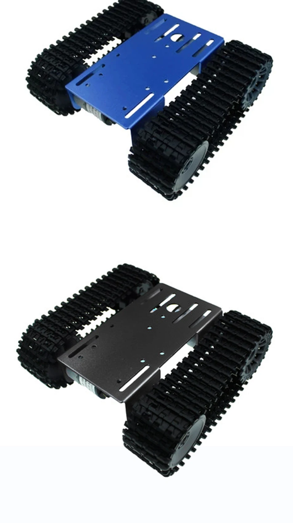 TP101 Metal Smart Crawler Robot Tank Chassis Kit With 33GB-520 12V DC Motor Aluminum Alloy Panel DIY For Arduino Toy