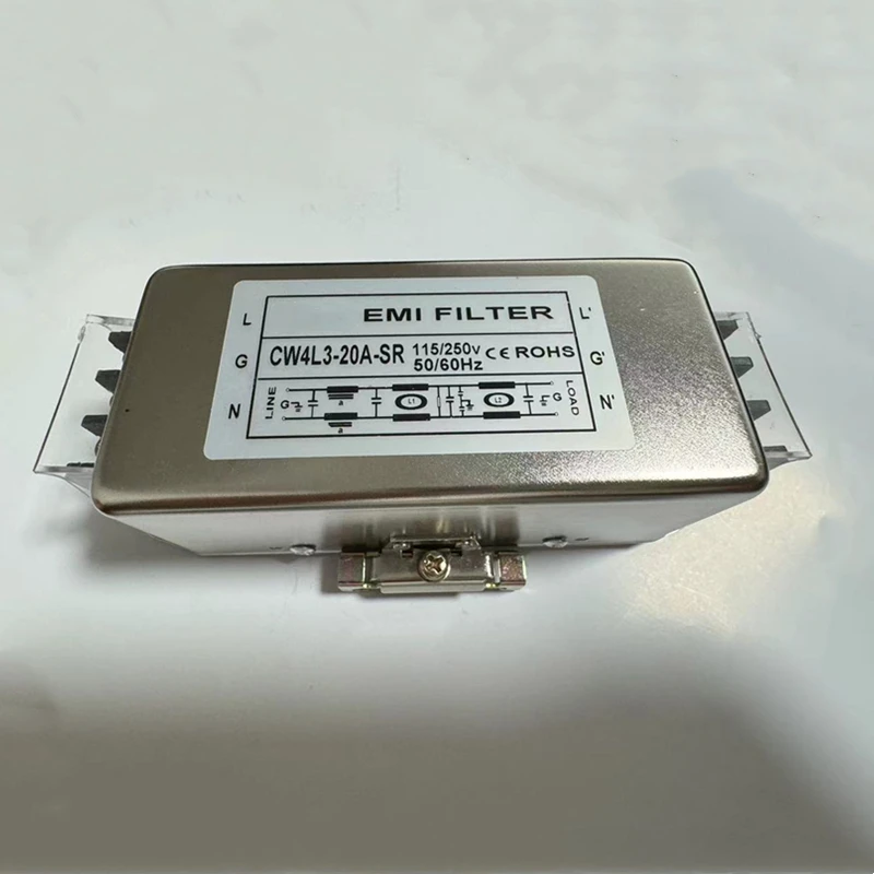 Single-phase AC EMI power filter 220V four-stage CW4L4-3/6/10/20/30A-R Terminal type/rail type anti-interference CW4L4-10A-R