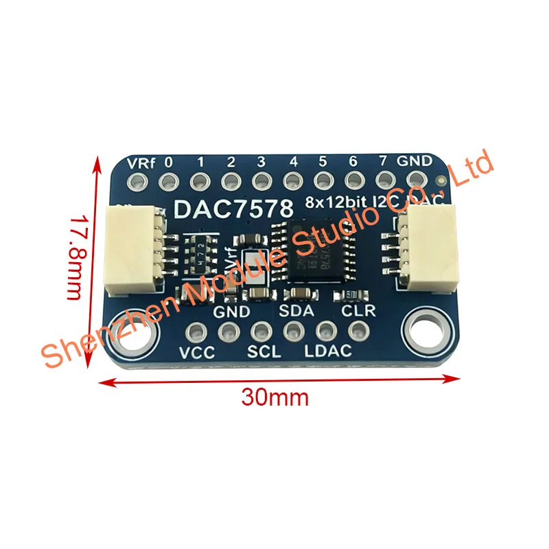1PCS DAC7578 Breakout - 8 X Channel 12-bit I2C DAC - STEMMA QT / Qwiic DAC7578 Module Sensor