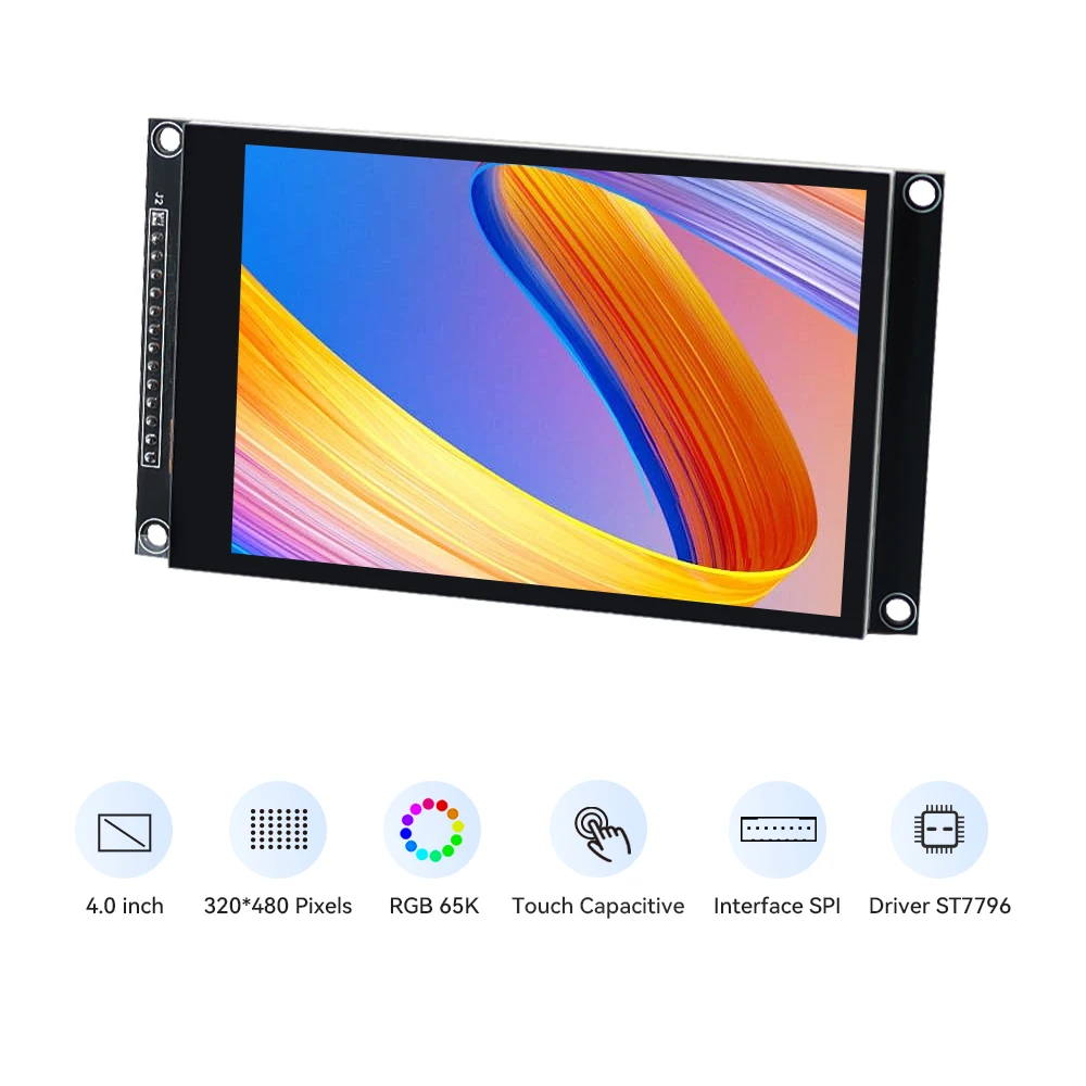 Elecrow 4.0 inch SPI Module IPS TN Capacitive Touch Screen 320x480 Driver ST7796 for Consumer Electronics Industrial Fields
