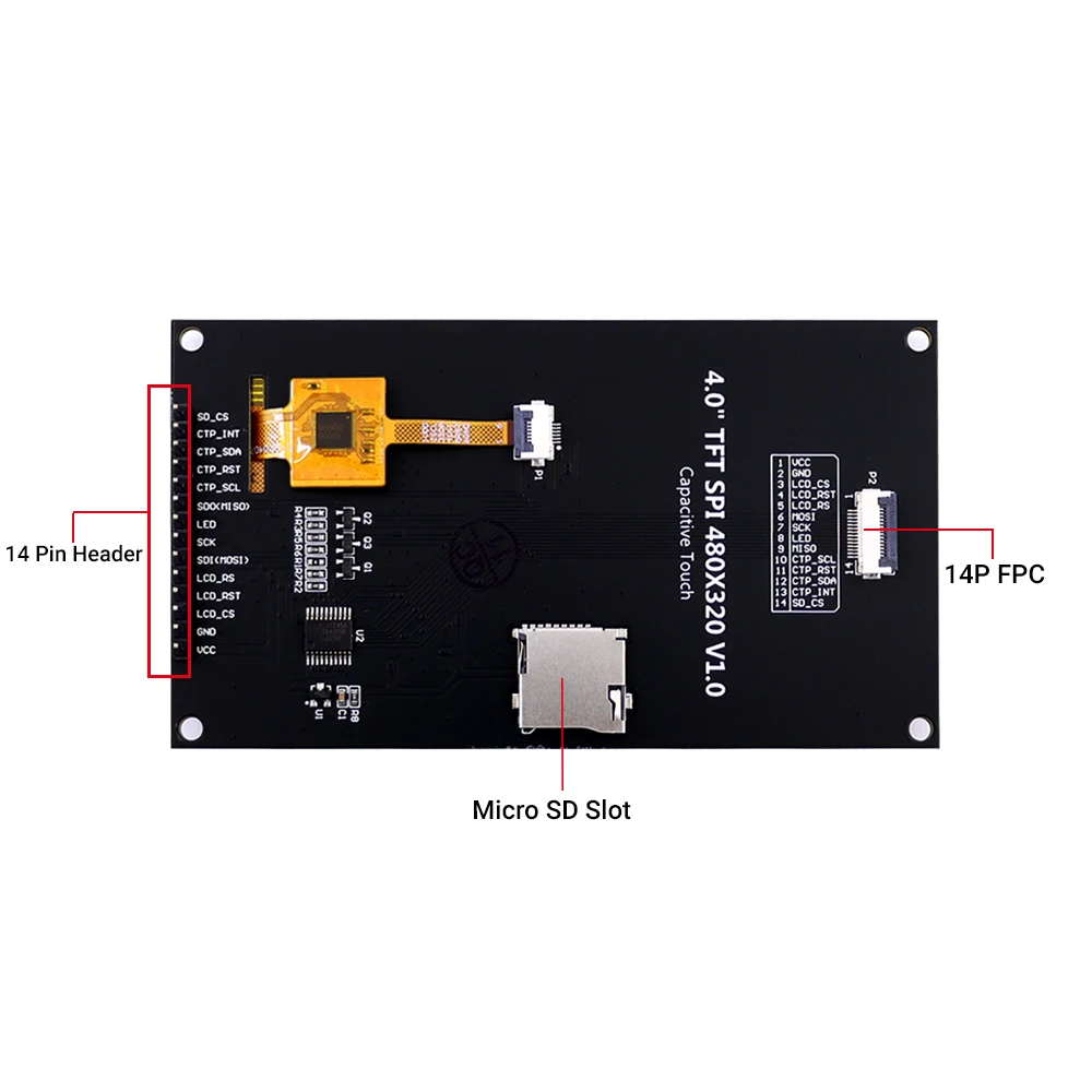 Elecrow 4.0 inch SPI Module IPS TN Capacitive Touch Screen 320x480 Driver ST7796 for Consumer Electronics Industrial Fields