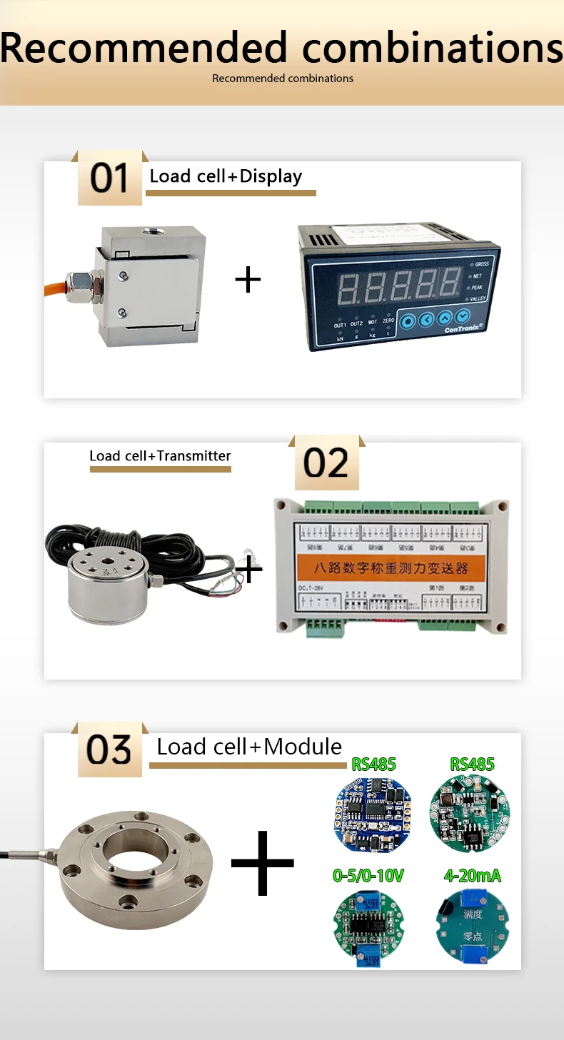 Load Cell Sensor Planar Diaphragm Weight Sensor Electronic Scale 10KG 20KG 50KG 100KG 200KG for Education Science Technology