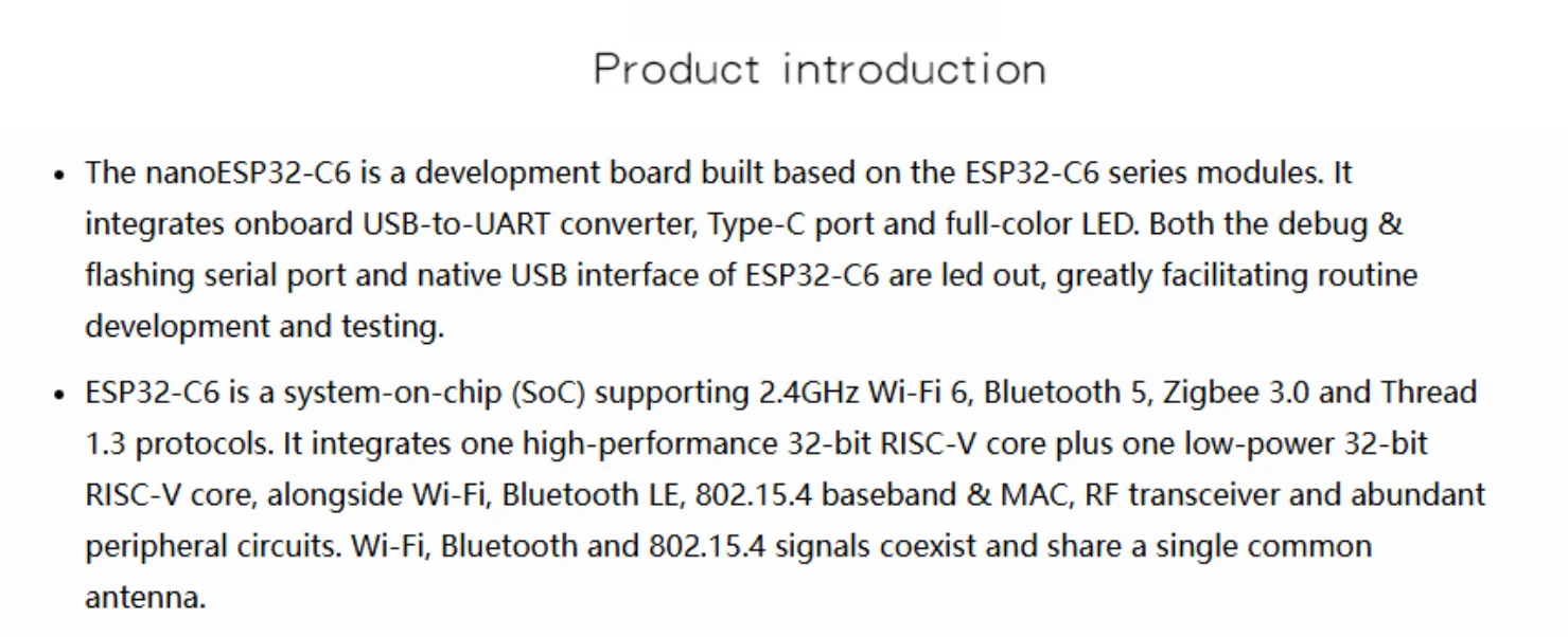 ESP32 C6 Development Board Zigbee WiFi6 Bluetooth Smart Home IoT DIY Module N4 N8 N16 Arduino Compatible