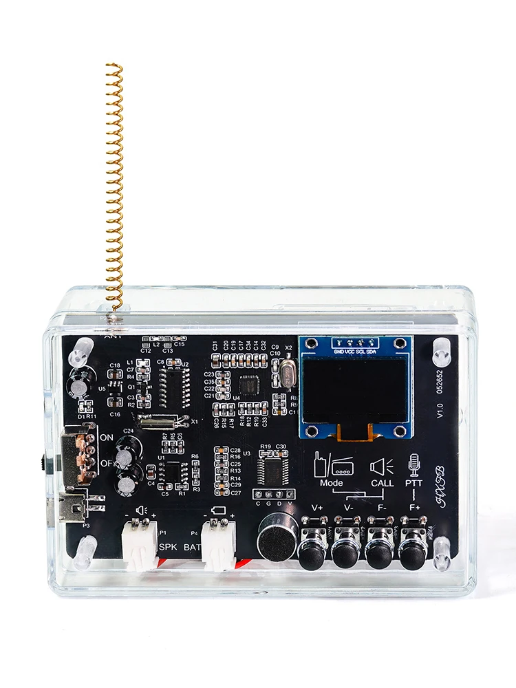 Interphone Radio Electronic DIY Kit Wireless Intercom FM Radio Circuit Board Welding Practice Walkie Talkie DIY Kit Micro USB