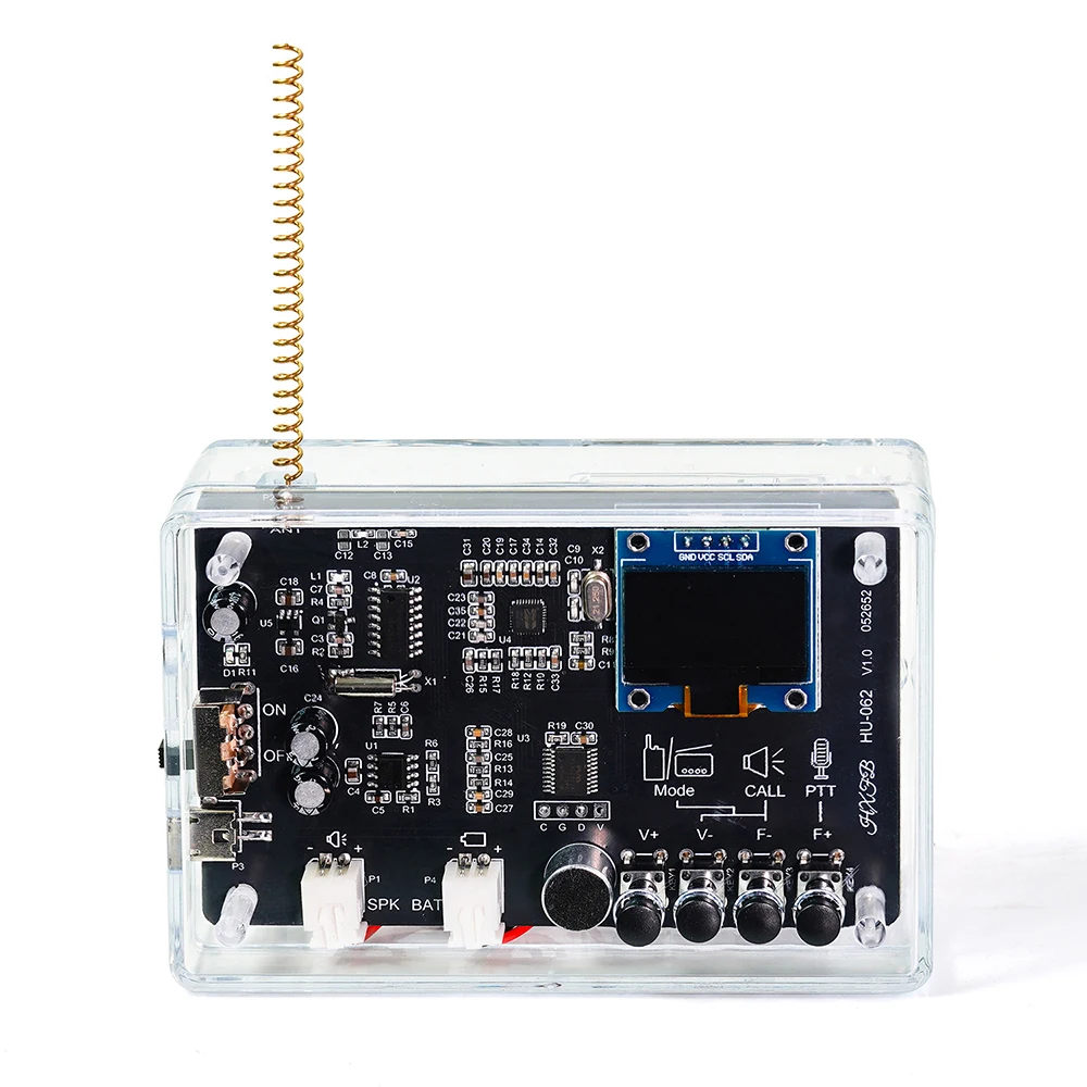 Interphone Radio Electronic DIY Kit Wireless Intercom FM Radio Circuit Board Welding Practice Walkie Talkie DIY Kit Micro USB